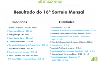 Ganhadores do 16º Sorteio (facebook)