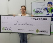 Ana Eliza Aleixo ganhadora nota fiscal amazonense