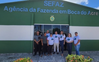 Sefaz -Visita e treinamento de funcionários na agência de Boca do Acre